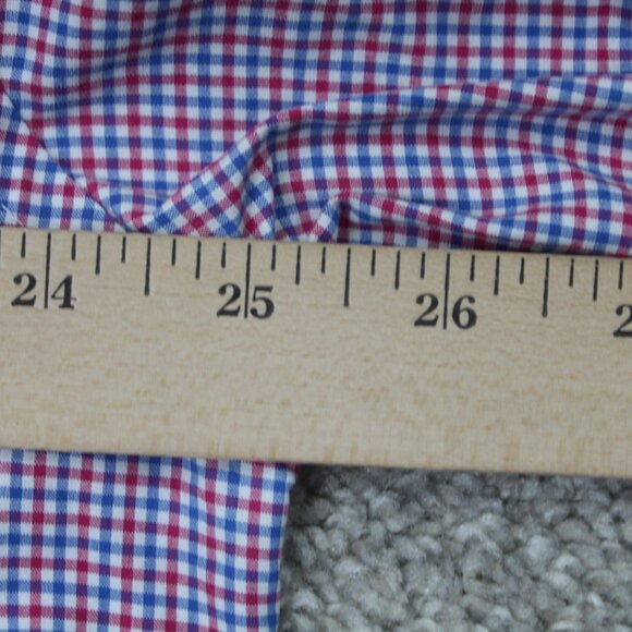 J. Crew Shirt Mens XL,  17-17 1/2 Red/Blue Checkered 2 Ply 100% Cotton L/S - Picture 10 of 12